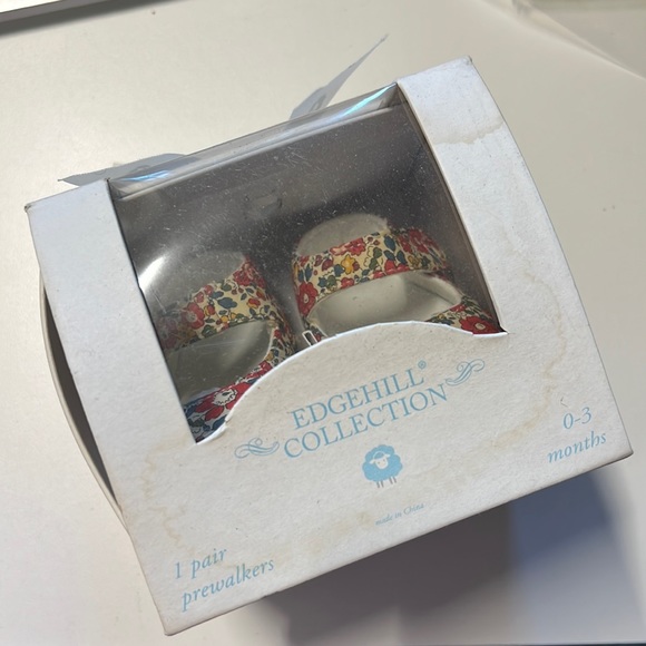 Edgehill Collection Babies White Multi-Color Floral Print Prewalkers Shoes, NWT! - Picture 3 of 4